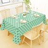 Smiry Rectangle Table Cloth, Waterproof Vinyl Tablecloth with Flannel Backing