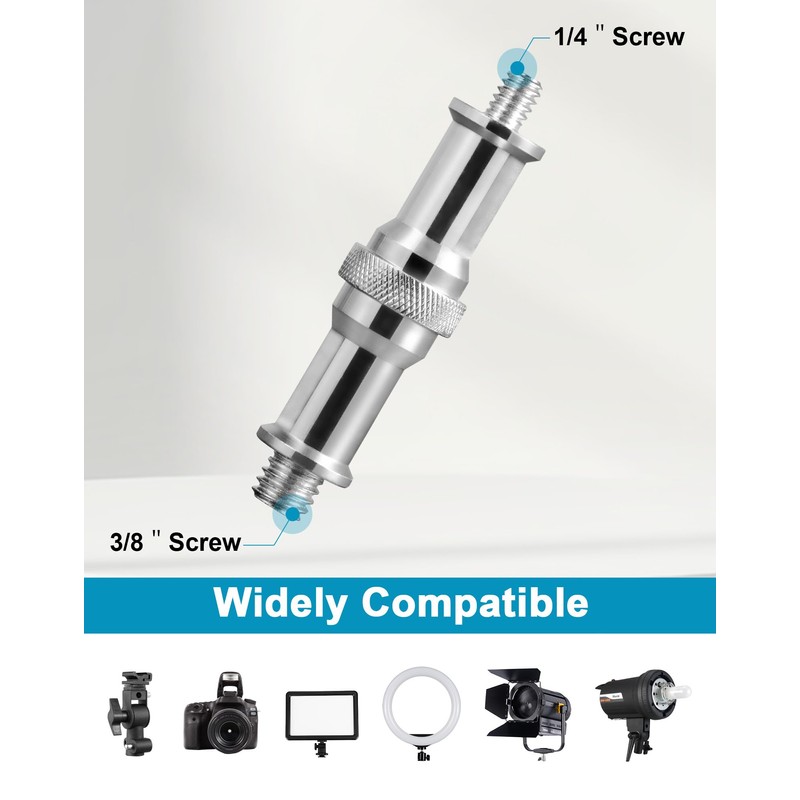 Selens 2 Pcs Up 3/8 to 1/4 Adapter Thread Screw
