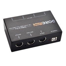 DOREMiDi MIDI THRU-6 Pro Box MIDI Splitter + Filter Be Used To Convert 1 MIDI Input Into 6 MIDI Outputs + USB MIDI Output