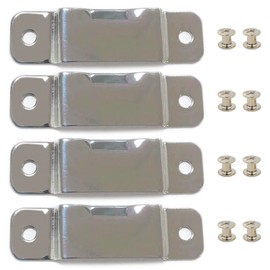 4PCS Small Metal Tape Measure Holder Clip Measuring Tape Belt Holder Occidental Measure Holster with Rivets for Drill Leather Pocket Tool, Silver