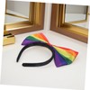 FOMIYES 2pcs Pride Day Headbands: Rainbow Headbands With Bow Decoration
