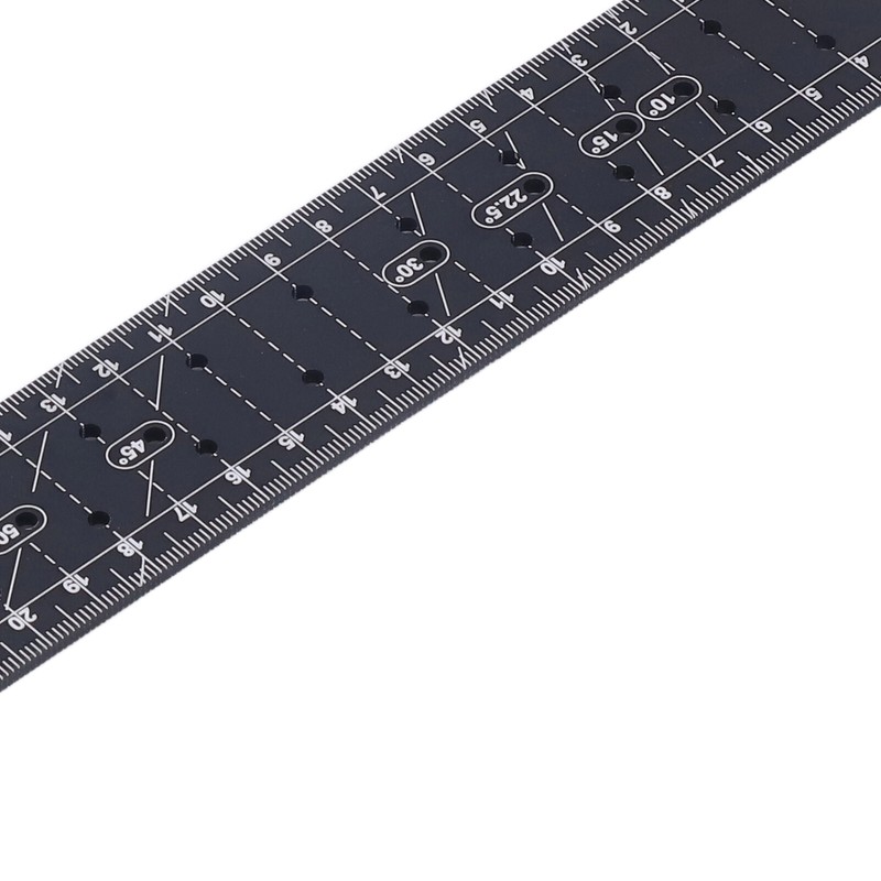 Woodworking Straight Angle Ruler 30° 45° 90° 3mm Thickness Adjustable