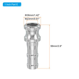 PATIKIL 1 Pack 1" Aluminum Cam Lock Fittings - Male Adapter x Female NPT Thread, Quick Disconnect Coupling Cam Lock Hose Fitting, Corrosion Resistant (Part E Cam Groove Type)