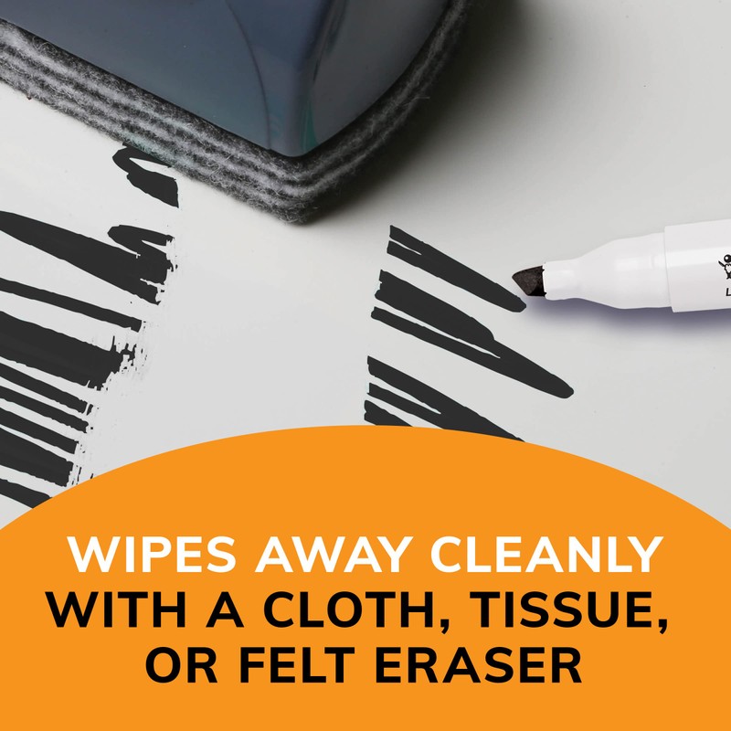BIC Intensity Black Low Odor Dry Erase Markers, Chisel Tip,