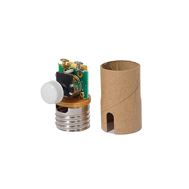 B&P Lamp® Full Range Dimmer Socket Interior with Ivory Knob