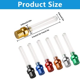 MUZHUPGUZ 7 pcs Motorcycle Breather Hose Gas Fuel Tank Cap Vent, Fits Pit Dirt Bike Motorcycle Gas Cap Vent Hose Tube, Aluminum Universal Breathing Tube Fits All Off-Road Motorcycles ATVs