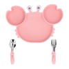 3pcs Toddler Divided Plate Set Silicone Baby Suction Plate Anti