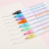 8Pcs Double Line Pen Color DIY Drawing Marker Highlighter Stationery