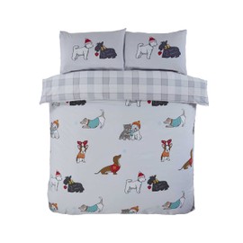Rapport Home Winter Tails Christmas Duvet Cover Set, Polycotton, Multi, Single
