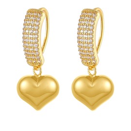 gold earrings for women (Gold Heart)