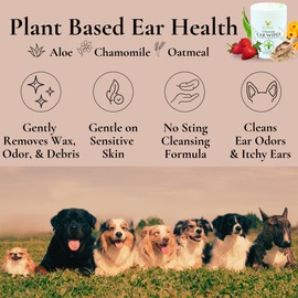 EcoBark Natural Ear Finger Wipes for Dogs - Dog Ear Cleaner Strawberry Scented - Ear Wipes with Finger Pad in Ear Solution - Gentle Otic Grooming Supplies to Soothe Dog Ear Itching - Cleanse Away Dirt