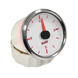 Kus 52mm 2 inch Clock Meter Gauge for Car RV Sedan Boat Truck12-hour Format with Backlight 12V 24 Volts