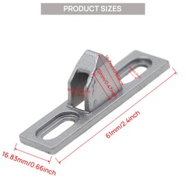 Sliding Door Lock Latch - 2 Pack Silver Sliding Glass Door Lock Replacement with Mounting Screws - Secure Patio, Balcony, Closet & Barn Sliding Door Hardware for Glass & Screen Doors