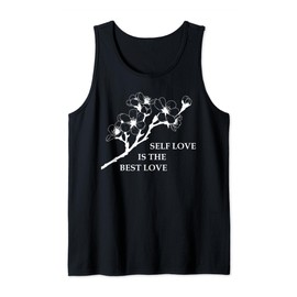 Elegant Minimalist Cherry Blossom Positive Mindset Tank Top