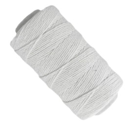 White Cotton Thread, 2MM, Made in Spain, for Meat Industries, Catering, String Lines, Packaging, Agriculture, Toys.