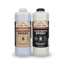 Stone Coat Countertops Clear Epoxy Resin Kit (1/2 Gal) UV, Scratch & Heat Resistant, Food Safe - Ideal for Kitchen Countertop, Tabletop, Bar Top, Shower Walls, Wood Slabs, Other DIY Art Craft Projects