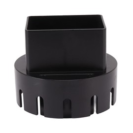 Plastic Downspout Adapter for Rain Gutter Drain System with Screws – Replacement Downpipe Connector, Black L 3x4in