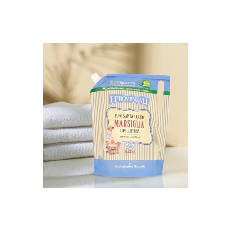I Provenzali | Ecoricarica Sapone Marsiglia Liquido, 750 ml
