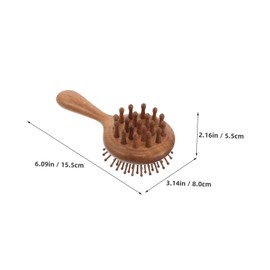 Mikinona Scalp Massage Comb Facial Tool Wooden Hair Care Dualsided Pin Comb 's Hairbrush for Relaxation