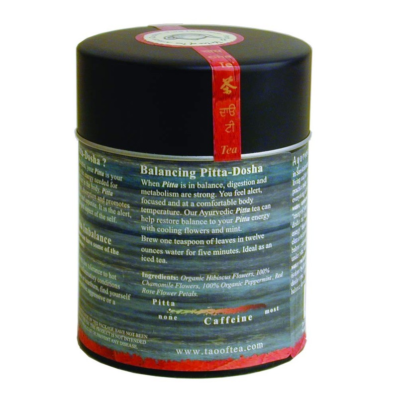The Tao of Tea, Ayurvedic Tea, Pitta, Certified Organic, Hibiscus