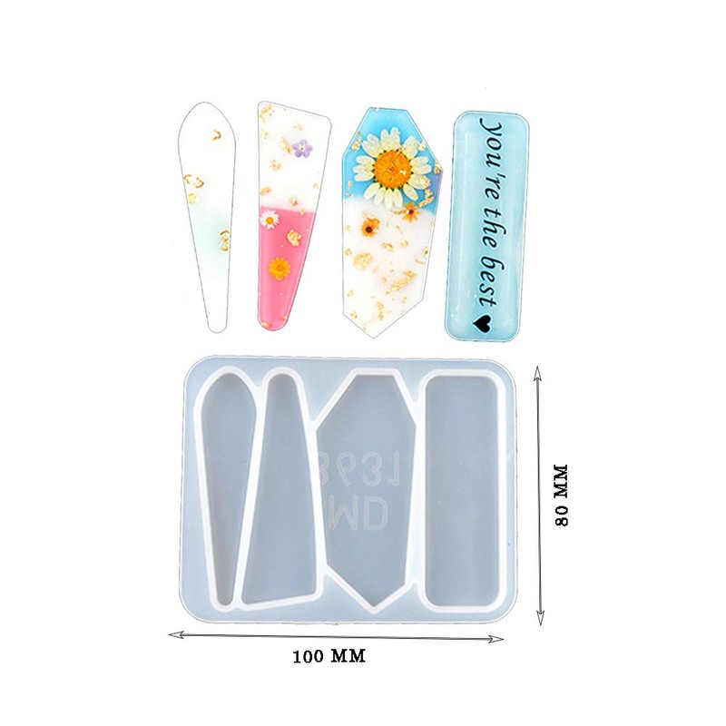 MEJULY 3PCS Hair Clips Silicone Molds Resin Acrylic Hairpin Silicone