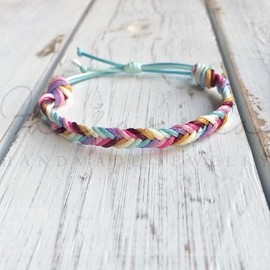 Colorful Braided Anklet Bracelet - Options: Bracelet