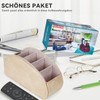 molshine Remote Control Holder with 5 Compartments, PU Leather Remote