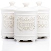 25 Ounce Elegant Ceramic Kitchen Canisters Set of 3 -