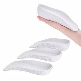 Insoles [1 pair of 2 pieces] height up 2.5cm white inheel unisex sports standing work unisex (2.5cm white)