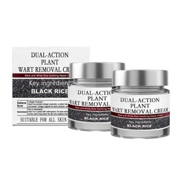 KeraErase Crema renovadora de doble acción, crema reparadora calmante de arroz blanco y negro, suero corporal natural adecuado para todo tipo de piel. 2 piezas