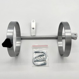 ResOne Oxygen Tank Holder for Wheelchair, Medical Oxygen Tank Bracket Holds 1 D/E Cylinder, Lightweight Design, Powder-Coated Finish, Universal Fit w/Mounting U-Bolts, Wheelchair Oxygen Tank Holder