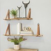 CosmoLiving by Cosmopolitan Wood 2 Shelves Wall Shelf with Faux