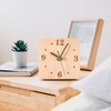 ZONJIE Wood Desk Clock - Silent Non Ticking Silent Clock,