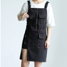 Apron – Split-Leg – Pro Barber, Tattoo, Hair Stylist, Barista, Bartender, Server Aprons,Black,Large