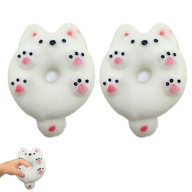 2 PCS Taba Squishy, Fufu Squishy, Taba Squishy Kit, Donut Squeeze Toys, Cute Fufu Squishy Toys for Anxiety Relief, Soft Stress Toys for Relaxation Party, Suitable for All Age, Squishy Fidget Toys
