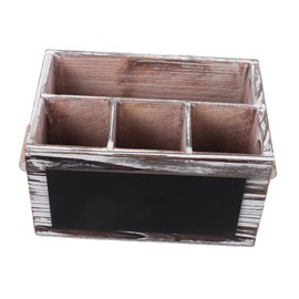 Ciieeo Multi-purpose Storage Box Wooden Compartment Organizer Perfect for Remote Controls Phones and Desktop