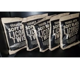 Trader Joe's 5-Pack! Trader Joe's Licorice Twists Soft Black Trader Joes Soft Black Licorice