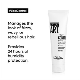L'Oréal Professionnel Paris Tecni.ART Liss Control Smoothing Styling Cream 24h Taming for Shine & Softness for Thick Hair 150ml