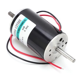 DC Motor, High Speed Micro Double Output Shaft Motor, 80W 12V, for Lawn Mower, Grinder, Electric Drill, Winding Machine, and More (Without Bracket)