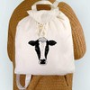 Azeeda 'Cow Head' Canvas Rucksack/Backpack (RK00003263)