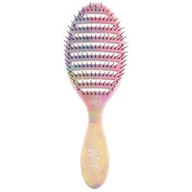 Wet Brush Cepillo de pelo de secado rápido, lavado de color, rayas, diseño ventilado y cerdas ultrasuaves HeatFlex son seguras para secarse con mango ergonómico que gestiona los enredos y el cabello incontrolable, sin dolor