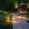 SLAWA Outdoor LED Post Light 23.62" Black Square Exterior Lawn