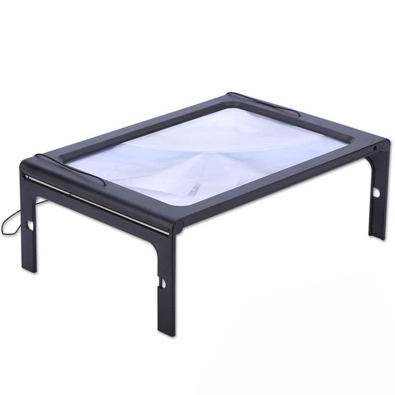 Hands-Free Magnifying Glass with LED Light Foldable 3X Page Magnifier