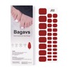 Bagavs Strisce Adesive Unghie Gel UV Piedi 32 PCS Rosso