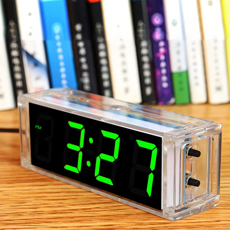 Gikfun 4-Digit LED Electronic Alarm Clock DIY Kits with Acrylic