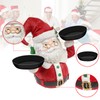 Christmas Snowman Treats Holder Santa Holding Tray Fruit Bowl Rack