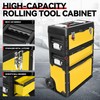 Auto Dynasty Stackable Tool Box 3-Tier Tool Separate Organizer Rolling