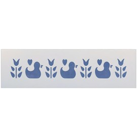 Ducky Border Stencil - 12” x 2” Children's Baby DIY Art & Craft Reusable Sturdy Flexible Painting Template 10 mil Plastic Mylar Wall Floor Tile Craft Stencils - The Artful Stencil