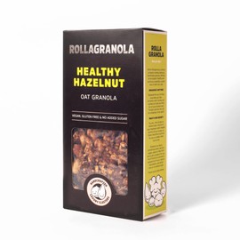 Rollagranola - Healthy Hazelnut 400g Pack. 100% Natural, Made With Gluten Free Oats And Cinnamon. Suitable For A Vegan Diet With No Added Sugar. Handcrafted In The UK - 400g Pack
