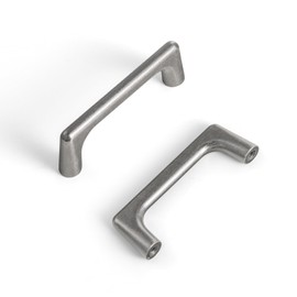 Goo-Ki 3 Inch（76mm Hole Centers Antique Silver Cabinet Pullls- Retro Style Zinc Alloy Cabinet Handles,6 Pack